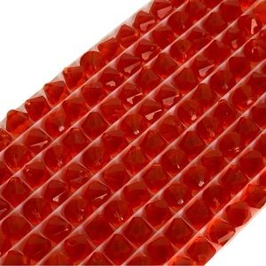 Swarovski Lot/24 8mm Hyacinth Bicone Faceted Crystals - Made in Austria